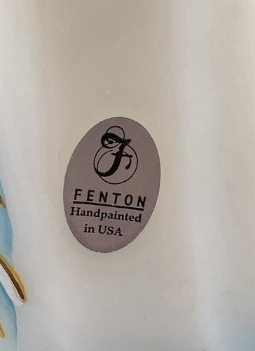 Fenton Opal satiniertes Glas Engel betend mit Rosenkranz handbemalt & signiert #835 - Bild 5 von 11