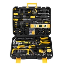 158pc Home Tool Kit DIY Household Repair Set w/ Hammer Screwdriver Pliers