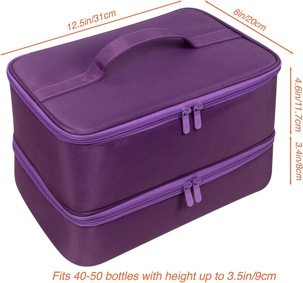 Large Nail Polish Organizer Storage Carry Case Bag Fit Light Dryer