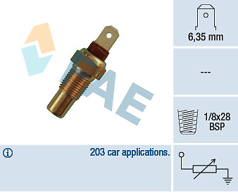 FAE 31570 Sensor, KüHlmitteltemperatur For Daihatsu Hyundai Isuzu KIA Lexus Mazd-image