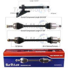 SurTrack Set 2 Front CV Axle & Intermediate Shafts KIT For Honda Pilot FWD AWD