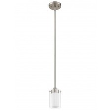 Livex Lighting 1540-91 Manhattan Mini Pendant Brushed Nickel Hanging Lamp