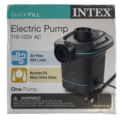Intex 66639E 120V Quick Fill AC Electric Air Pump w/ 3 Interconnected Nozzles
