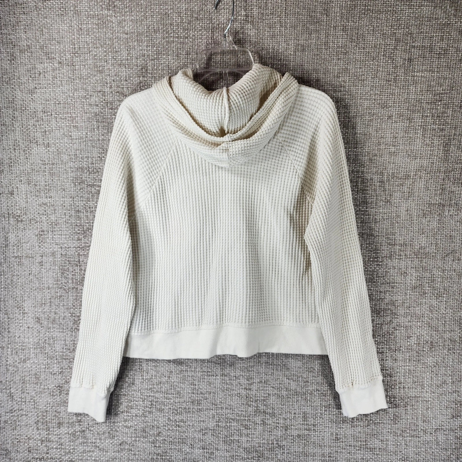 OFF WHITE Felpa con cappuccio The North Face Waffle Knit donna S avorio pullover felpa top