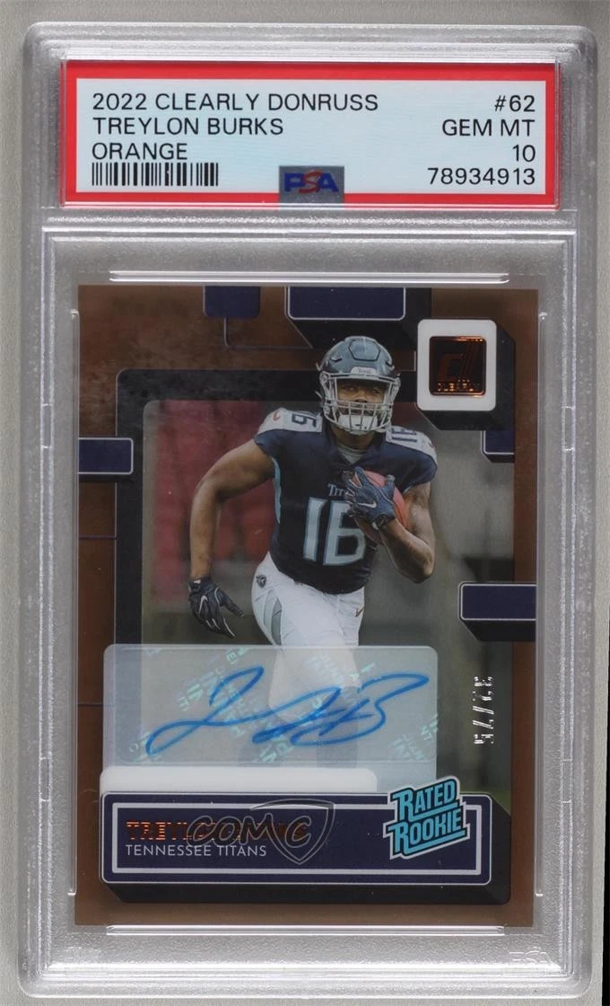 Treylon Burks Panini Clearly Donruss #62 Orange