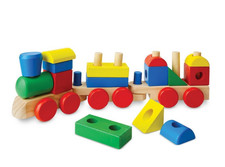 Melissa  Doug Wooden Stacking Train Set Classic Toddler Toy Learning Blocks