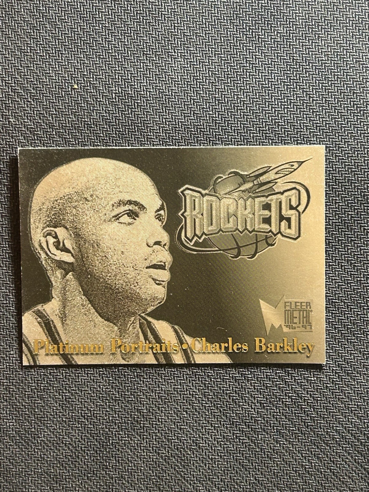 1996-97 Fleer Metal Charles Barkley Platinum Portraits #1 Of 10 Houston Rockets