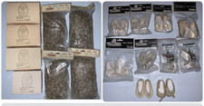 Lot of 18 Vintage Doll Accessories - 8 Wigs 10 Shoes - NOI - SEE DESCRIPTION