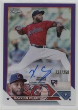 2023 Topps Chrome Update Purple Refractor /250 Xzavion Curry #RA-XC Auto 1l2z