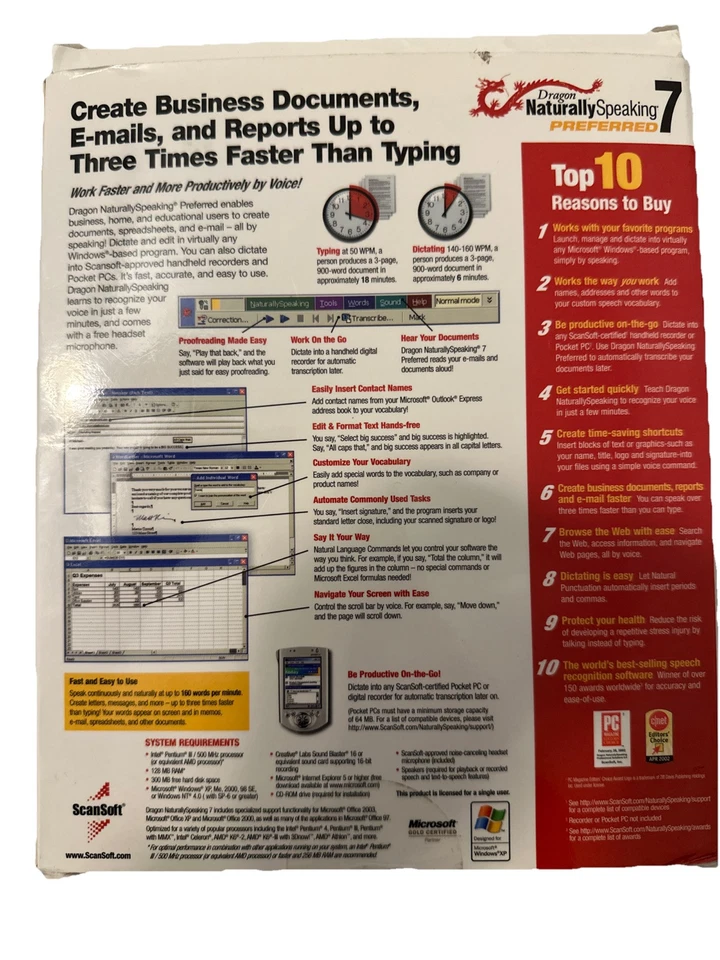 Dragon Naturally Speaking 7 Preferred - By Scansoft NIB - Image 2 of 3