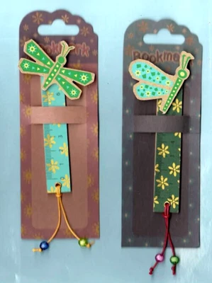 2x MADERA Mariposa Marcadores Reglas Clips de Papel Regalos x Niño Niña... - Imagen 1 de 2