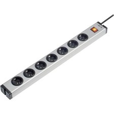 Ehmann 0601x00072031 Schuko 7 Compartment Aluminum Outlet Switch