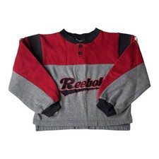Reebok 90s Vintage Grey/Red/Black Sweatshirt Sz 7