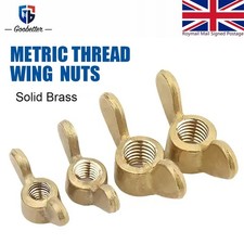 WING NUTS SOLID BRASS BUTTERFLY NUT TO FIT BOLTS & SCREWS M3 M4 M5 M6 M8 M10 M12