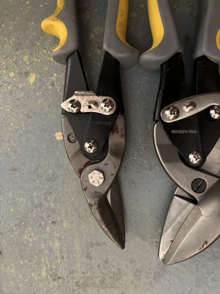 Workforce Pro 3pc Tin Snip Set metal shears very sharp and comfort rubber grip - Image 2 of 4