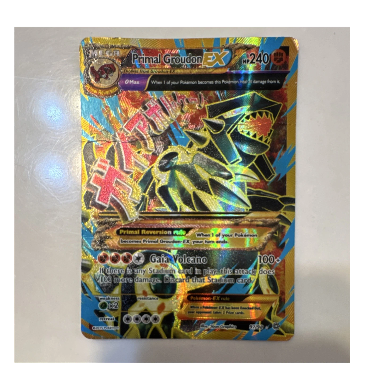 Pokémon Primal Groudon EX 97/98 XY Ancient Origins Ultra Rare Full Art Holo 240…