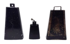  Vintage 1970's Latin Percussion Cowbells Set of Three - 4"/8"/8.5"  