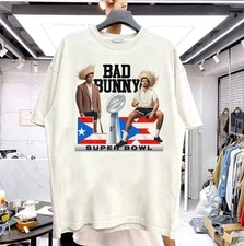 New Hot Bad Bunny Super Bowl 2026 Football short sleeve natural shirt Redesign