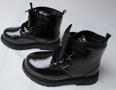 Carter's Toddler Girl's Solid Bow Ankle Boots JL3 Black Size US:8 UK:7