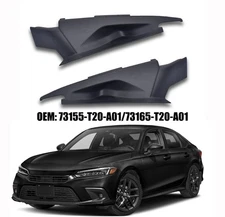 Front Windshield Wiper Side Cowl Extension Trim Cover For 2022-2025 Honda Civic