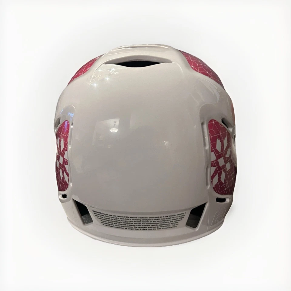 Girls white and pink softball helmet - Image 2 of 2