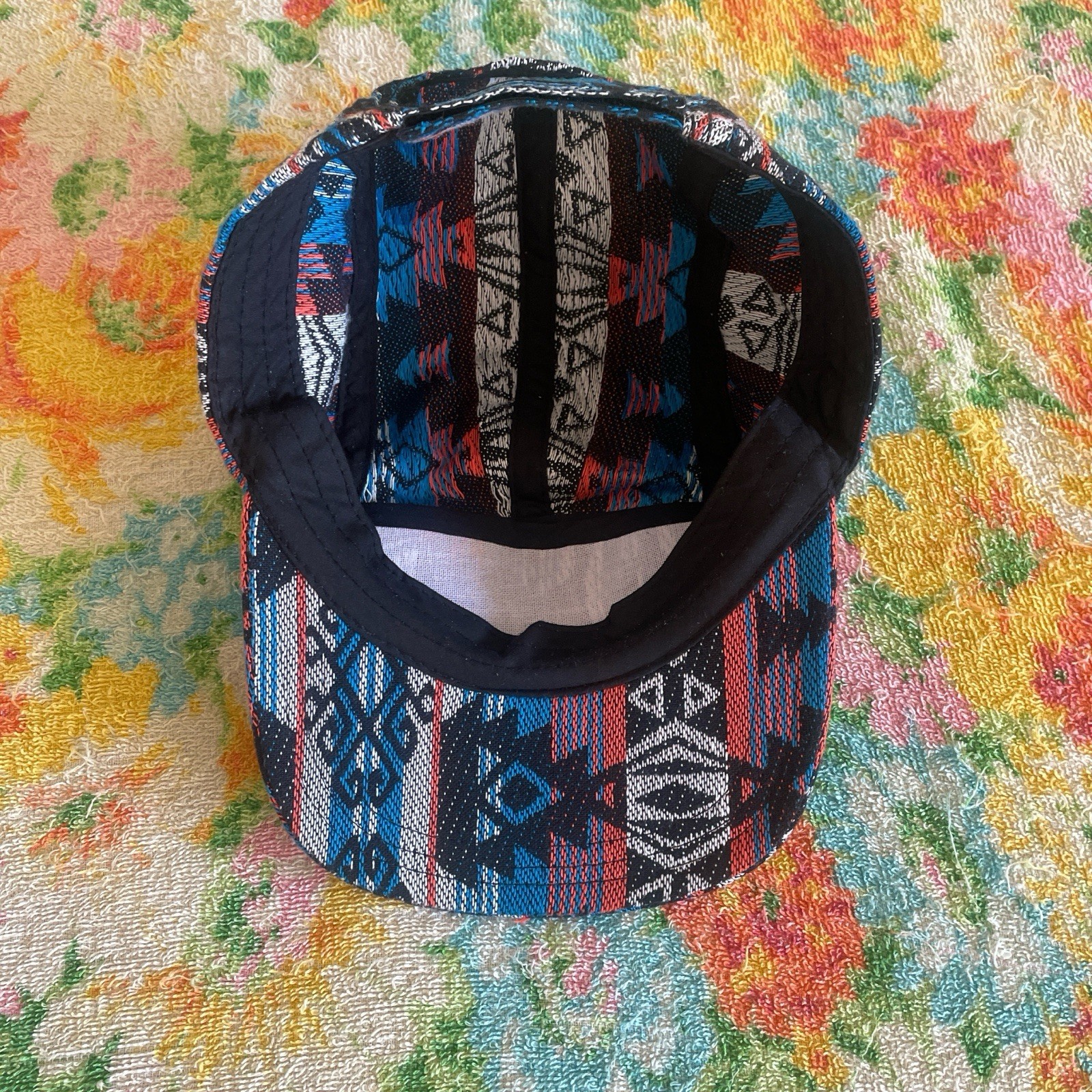 Native Aztec Pendleton Style Flat Cap One Size Fi… - image 3