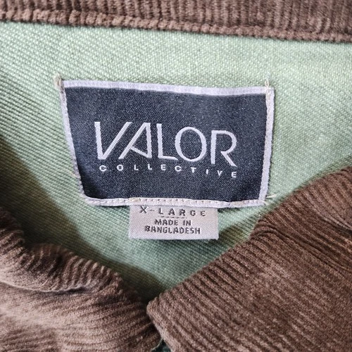 VALOR Collective Jacket Mens XL Green Chore Cropped Corduroy Collar Canvas Barn image 5