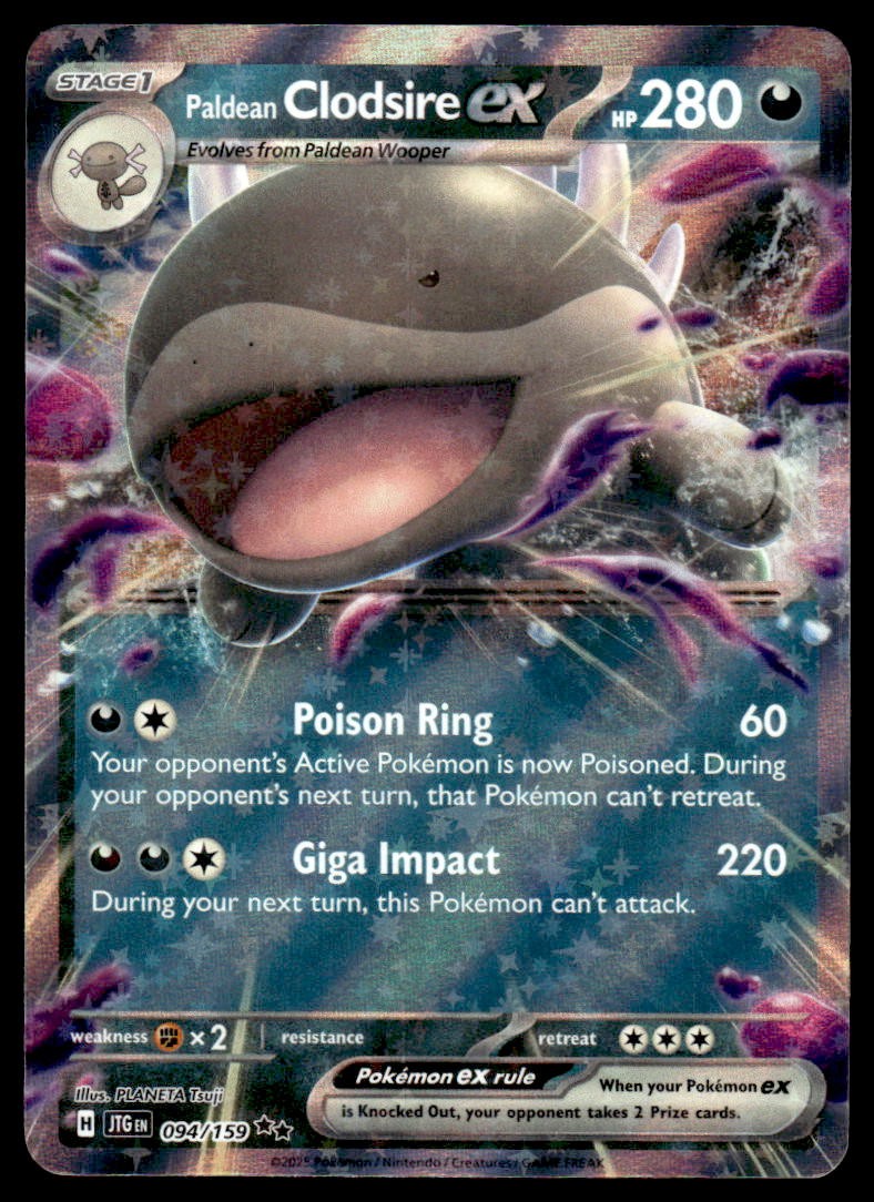 Pokemon TCG Journey Together #094/159 Paldean Clodsire EX | eBay