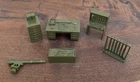 1950's Marx Army Training Center Office Furniture and Accessories Lot WWII Vtg
