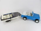 Vintage 1974 Tonka Toys - Tonka Blue Jeepster w/ Runabout Boat & Trailer