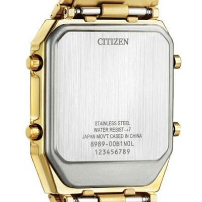 CITIZEN JG2103-56P Metallic Gold ANA-DIGI TEMP Analog Digital