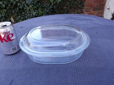 Oval PYREX Hostess Trolley Glass Dish & Lid