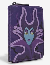 NUEVO CON ETIQUETAS Cartera Loungefly BoxLunch Villanos Disney Bella Durmiente Maléfica Cremallera
