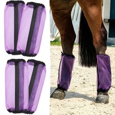 All-Purpose Fine Mesh Horse Fly Boots Breathable Anti-Fly Leggings with Sturd...