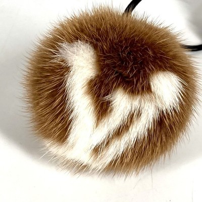 LOUIS VUITTON M77738 Logo fur Scrunchie-Vizon LV Cozy hair