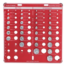 34 Nut and Bolt Inch and Metric Thread Checker Screw Thread Identifier Gauge