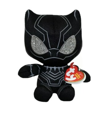 New Ty Marvel Black Panther Beanie Baby Plush Soft Toy Avengers With Tags 7 In