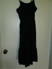 Girls Children's Place Black Spaghetti Strap Waterfall Dress, Large 10-12, GUC