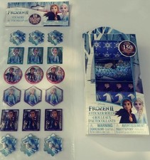 Frozen II Stickers 4 Rolls of 150 Stickers 1 Sheet of 18 Metallic 3D Stickers