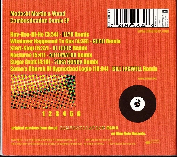MEDESKI MARTIN & WOOD / COMBUSTICATION REMIX EP - DIGIPACK CD 1999 - Bild 2 von 2