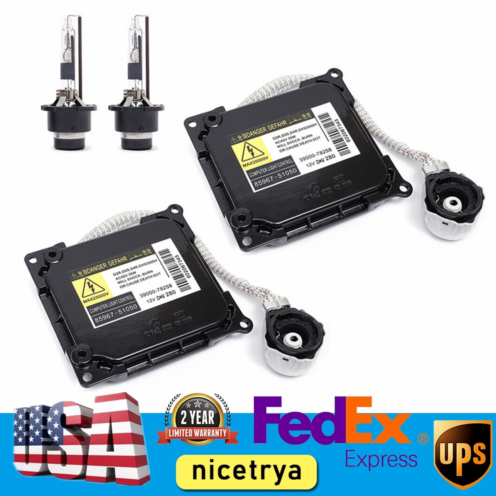 Xenon HID Headlight Ballast Control Module & Bulb for Toyota Prius 2006-2009 Models