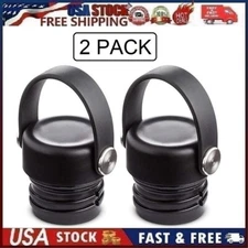 2 Pack Flgoo Standard Mouth Flex Cap Compatible with Hydro Flask  / BLACK