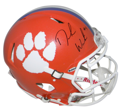 DESHAUN WATSON AUTOGRAPHED SIGNED CLEMSON TIGERS F/S AUTHENTIC SPEED HELMET  COA
