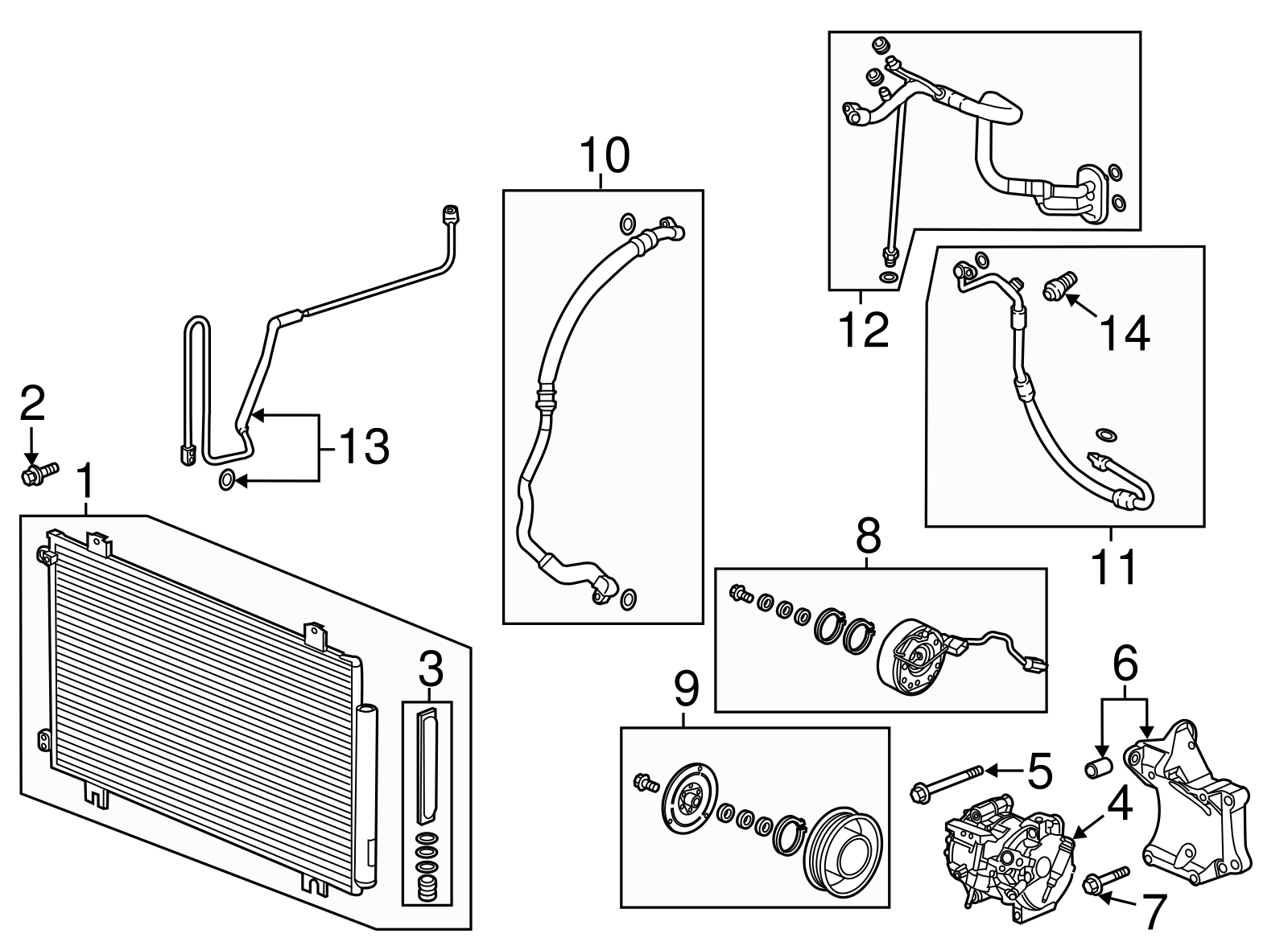 Genuine Honda Condenser Assembly 80100THRA01 eBay