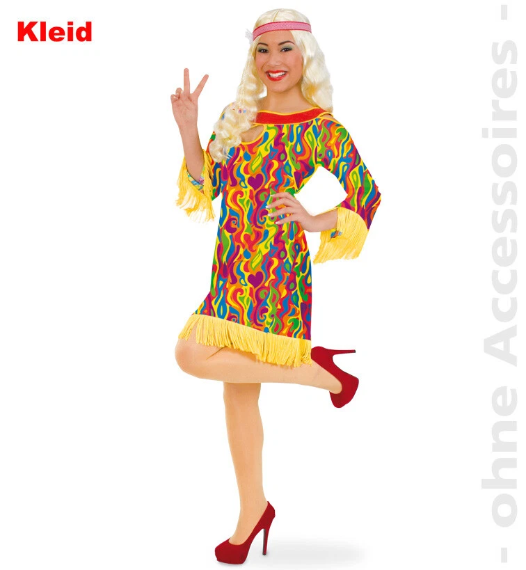 MARKENLOS Hippie Flower Power Kleid Liz