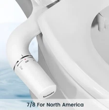SAMODRA Bidet Attachment Ultra-Slim Toilet Seat Attachment Dual Nozzle Bidet