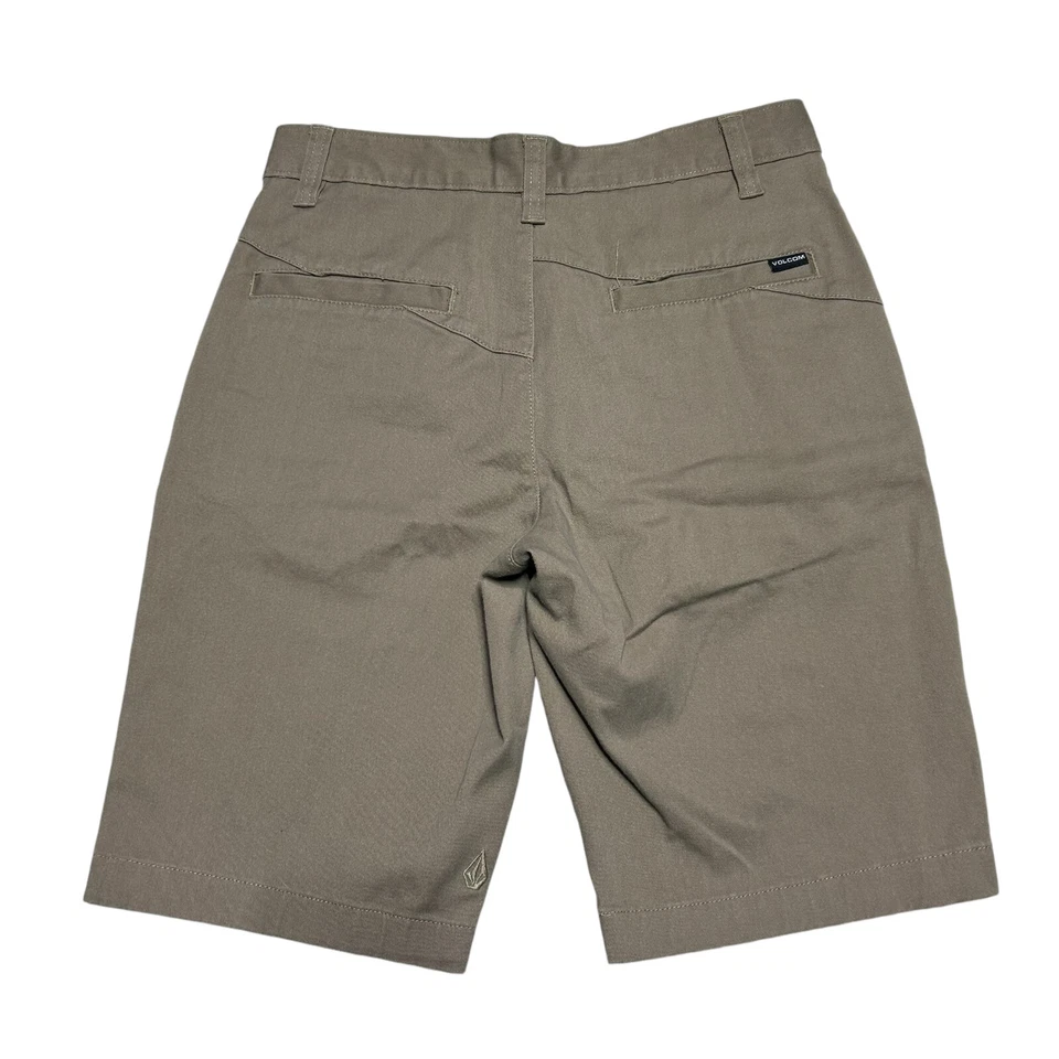 Volcom Frickin Chino Shorts Mens 28 Khaki Flat Front Casual Outdoors - Image 2 of 4