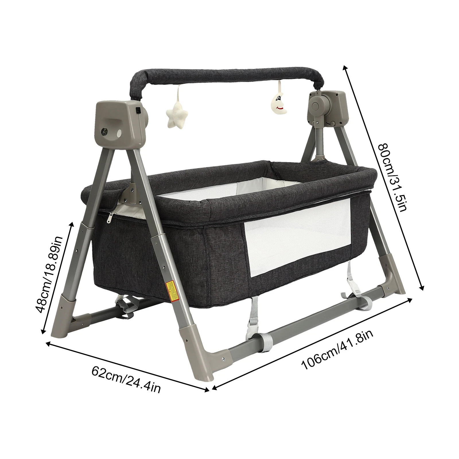 Portable Electric Baby Swing Cradle Bassinet Rocking Crib Infant w/Bluetooth NEW
Opens in a new wind