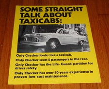 Original 1981 Checker Taxi Cab Sales Brochure