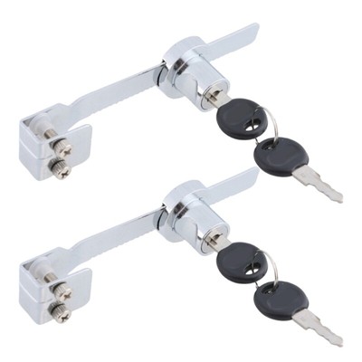 Glass Door lock with Key Display Case Security Essential Simple Installation